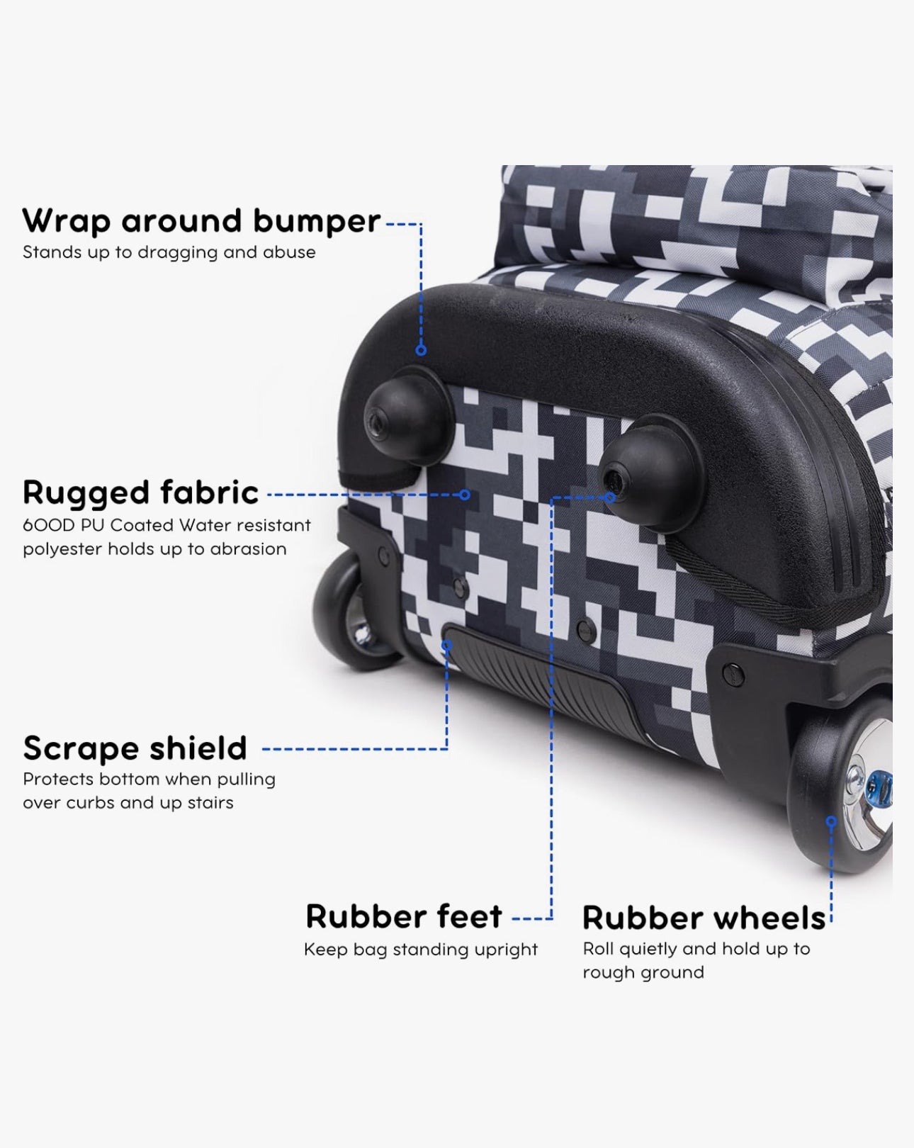 PRE-ORDER| J World New York Sundance Rolling Backpack Girl Boy Roller Bookbag, CAMO, 20 Inch